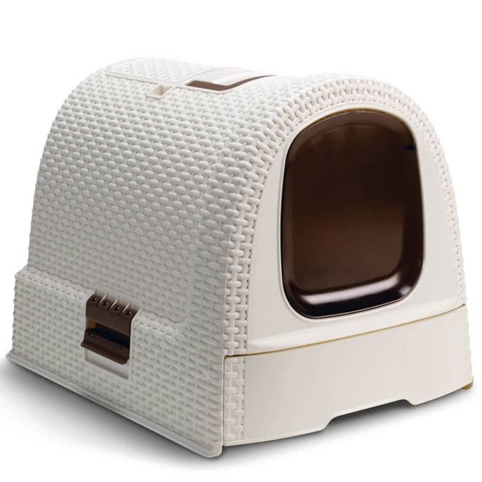 CURVER Maison de toilette - Ivory white - For cats