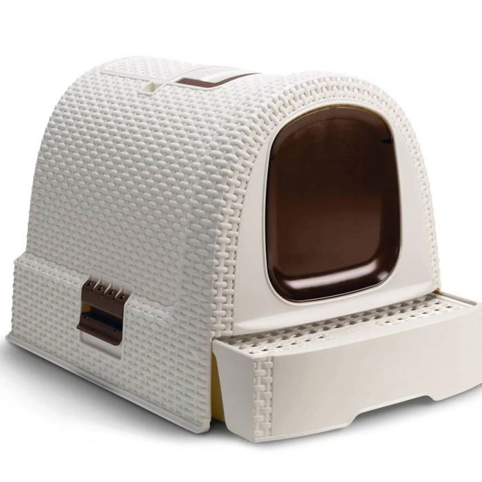 CURVER Maison de toilette - Ivory white - For cats