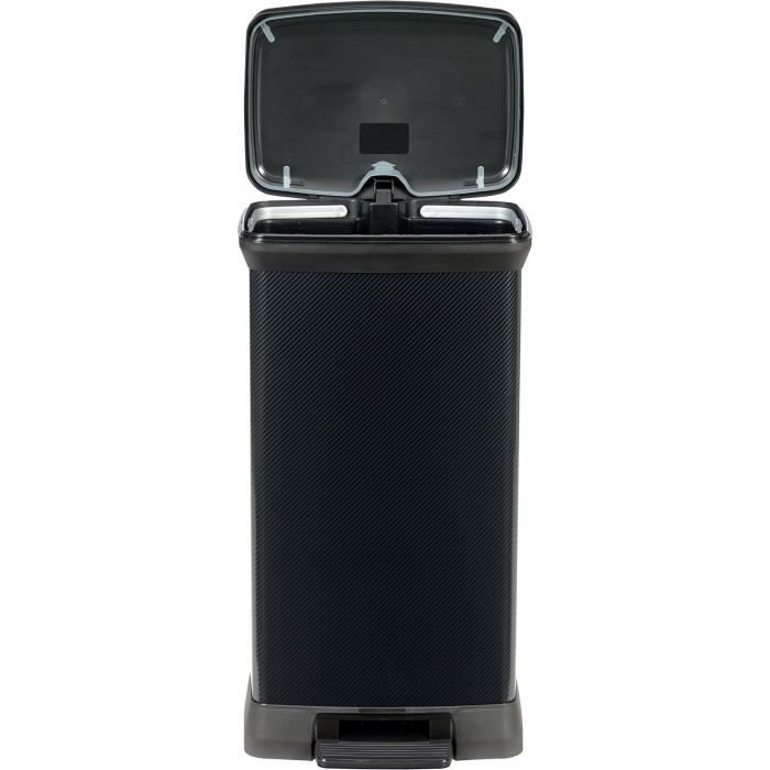 CURVER Decobin Rectangular Bin - 50 L - Carbon Black