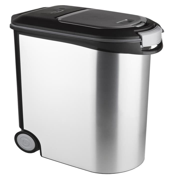 CURVER Croquettes container 12kg - Metal look - White