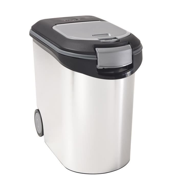 CURVER Croquettes container 12kg - Metal look - White