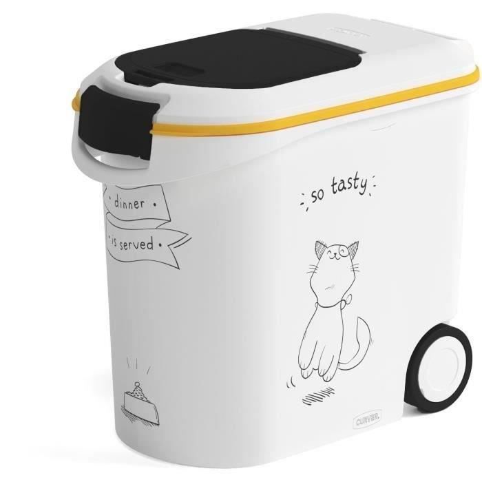 CURVER Food container Diner is served - 12 kg - 35 L - White and black - For cat