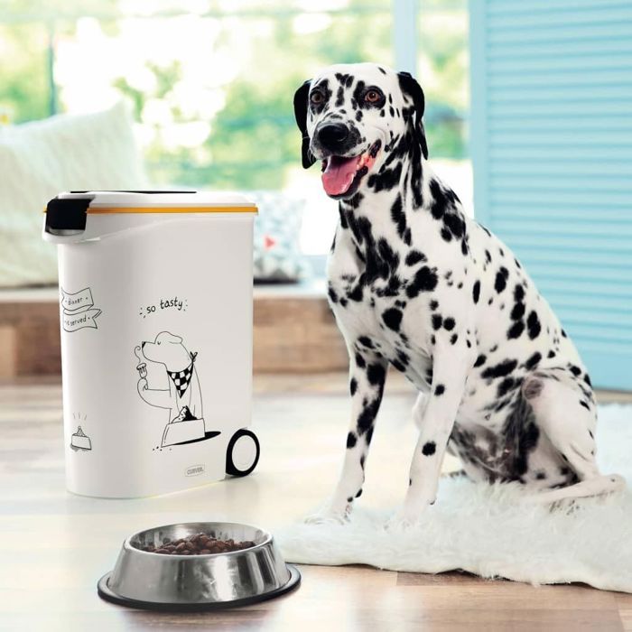 CURVER Dry food container 54 L / 20 kg - Dinner pets - White - 49.3 x 27.8 x 60.5 cm - For dogs