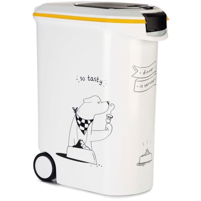 CURVER Dry food container 54 L / 20 kg - Dinner pets - White - 49.3 x 27.8 x 60.5 cm - For dogs