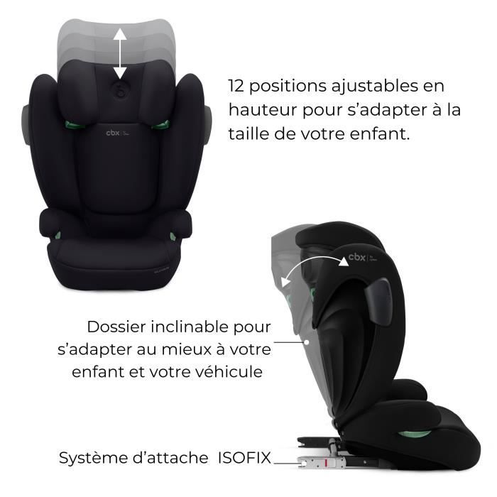 CBX by CYBEX SOLUTION B3 I-FIX car seat 3 to 12 years - Group 2/3 - 100 to 150 cm Black | black