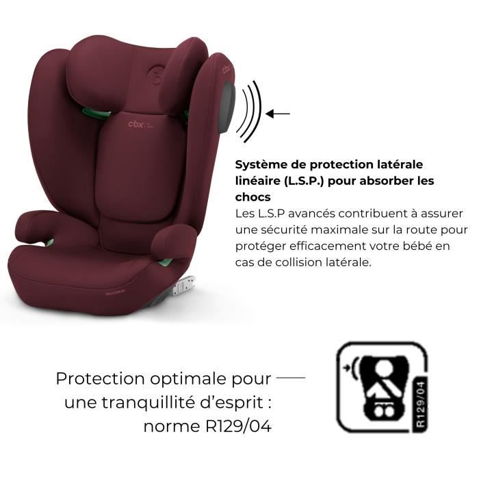 Car seat - CYBEX - Solution B3 i-fix - Dynamic - Group 2/3 - Reclining - Red