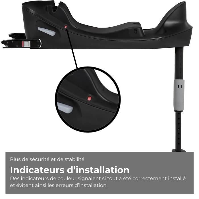 CYBEX Isofix base - Compatible Aton S2 i-size and Aton B2 i-size - Ultra compact - Black