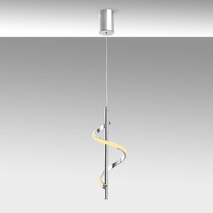 D BY M.RED Chrome Chandelier - Chrome-Plated Metal - Modern Design - Glossy Finish