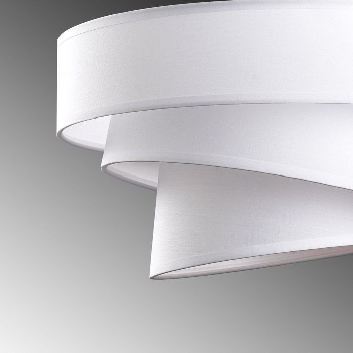 D BY M.RED White Chandelier - Fabric Shade - Metal - Soft Ambiance