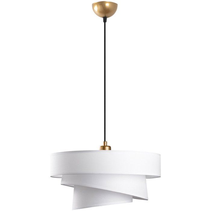 D BY M.RED White Chandelier - Fabric Shade - Metal - Soft Ambiance