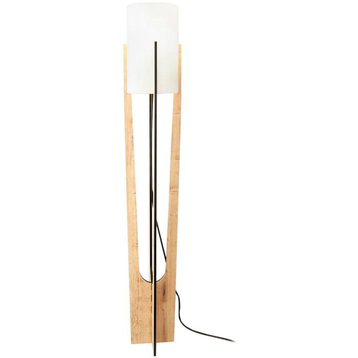 Lampadaire D BY M.RED Oak - MDF - Papier kraft - Eclairage décoratif