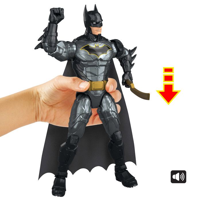Articulated Figure - DC - Batman: Enemy of Crime, 30 cm - Over 25 sounds and phrases - Includes 4 weapons - Ages 4 and up