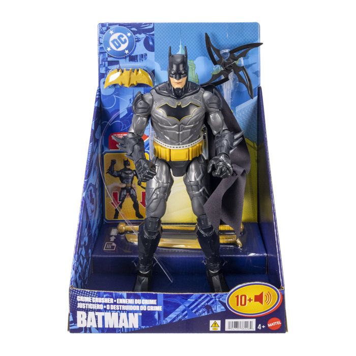 Articulated Figure - DC - Batman: Enemy of Crime, 30 cm - Over 25 sounds and phrases - Includes 4 weapons - Ages 4 and up