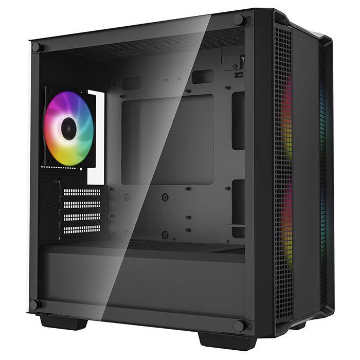 PC case - DEEPCOOL - CC360 A-RGB (Black) - Mini tower - Micro-ATX format - 3x120mm A-RGB