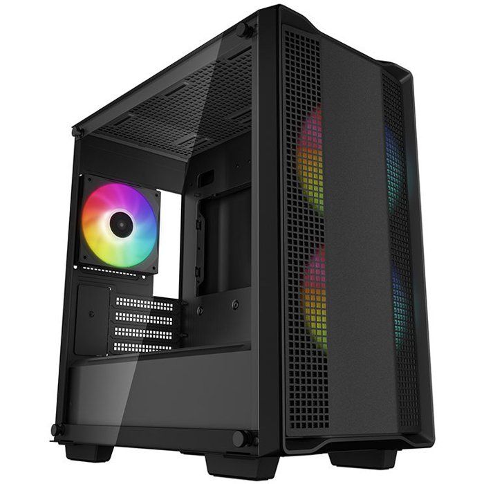 PC case - DEEPCOOL - CC360 A-RGB (Black) - Mini tower - Micro-ATX format - 3x120mm A-RGB