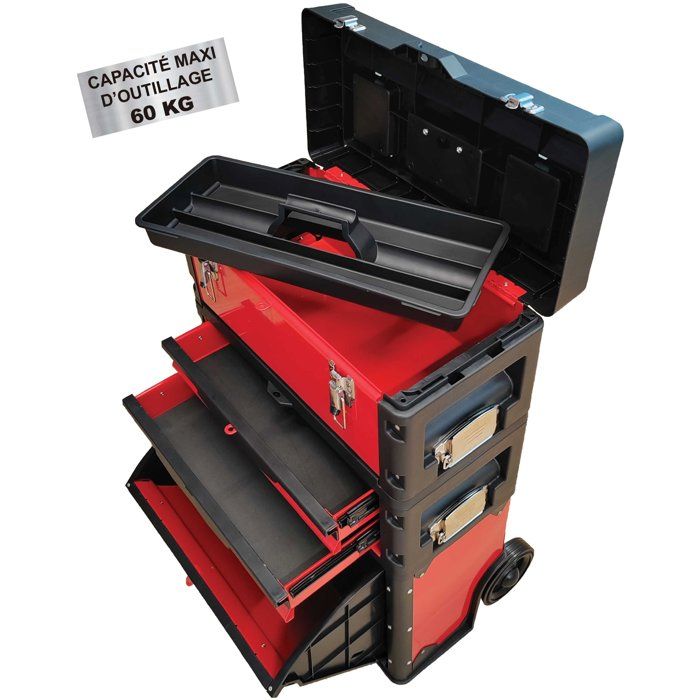 DEFPRO tool trolley 3 stackable modules