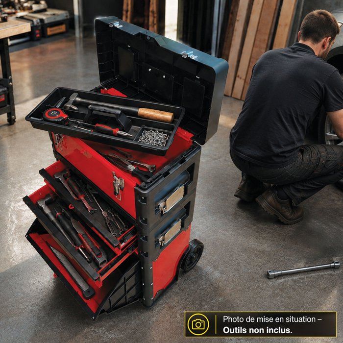 DEFPRO tool trolley 3 stackable modules