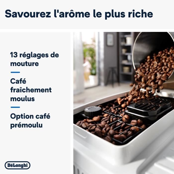 DELONGHI ECAM220.61.W grinder espresso machine - stainless steel