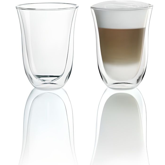 DELONGHI Lot de 2 tassels Latte Macchiato - 22 cl