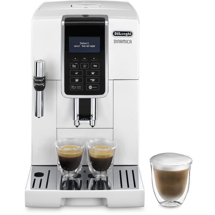 Delonghi Dinamica Ecam 350.35 W - White Steam Cappuccino - 15 bar