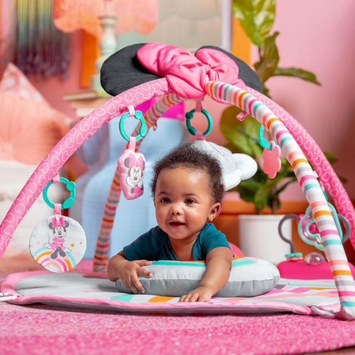 DISNEY BABY Minnie My Best Friend Play Mat, Music and Lights, Play Arch with 6 Toys