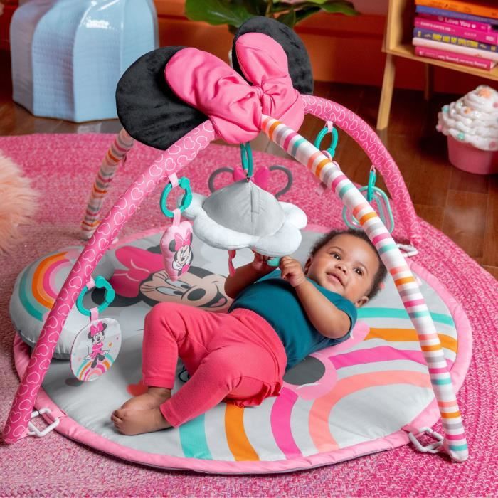 DISNEY BABY Minnie My Best Friend Play Mat, Music and Lights, Play Arch with 6 Toys