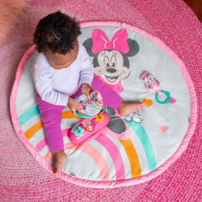 DISNEY BABY Minnie My Best Friend Play Mat, Music and Lights, Play Arch with 6 Toys