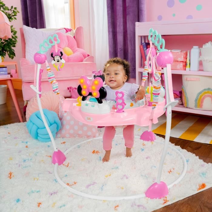 Disney Baby MINNIE MOUSE Jumper and Activities - BRIGHT STARTS - Forever Bestie - With Lights and Songs - 6 months and up