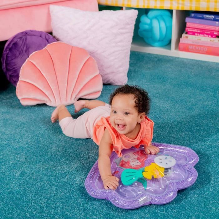 DISNEY BABY -ARIEL- Baby water mat, sensory and developmental game, inflatable, easy to clean, foldable, toys from birth