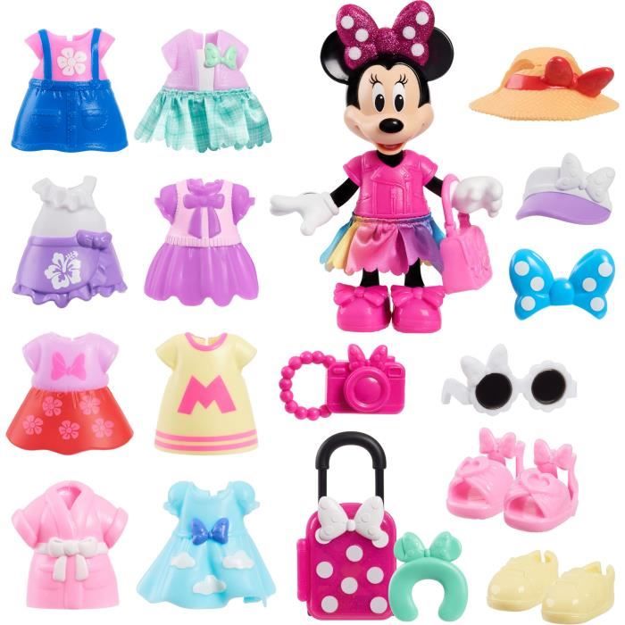 Doll box - DISNEY MINNIE MOUSE - Fashion box - Minnie doll 15 cm, 25 pieces of fashion and accessories