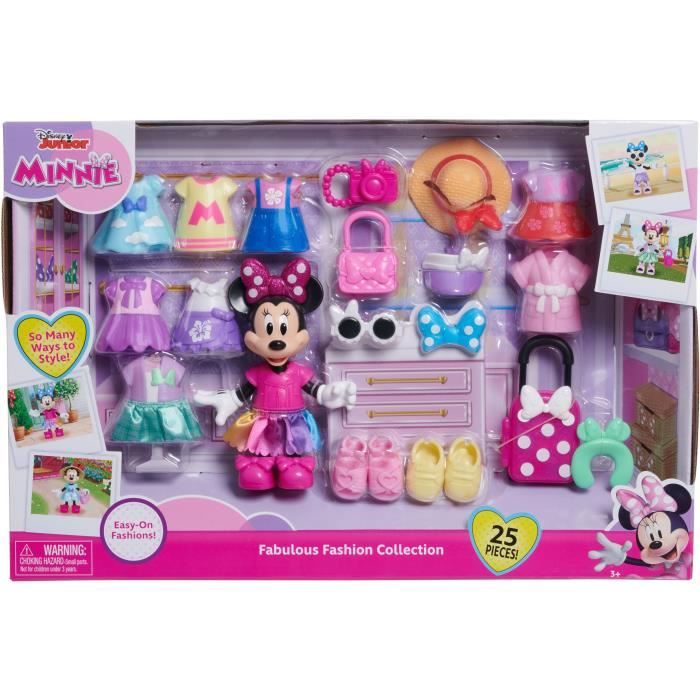 Doll box - DISNEY MINNIE MOUSE - Fashion box - Minnie doll 15 cm, 25 pieces of fashion and accessories