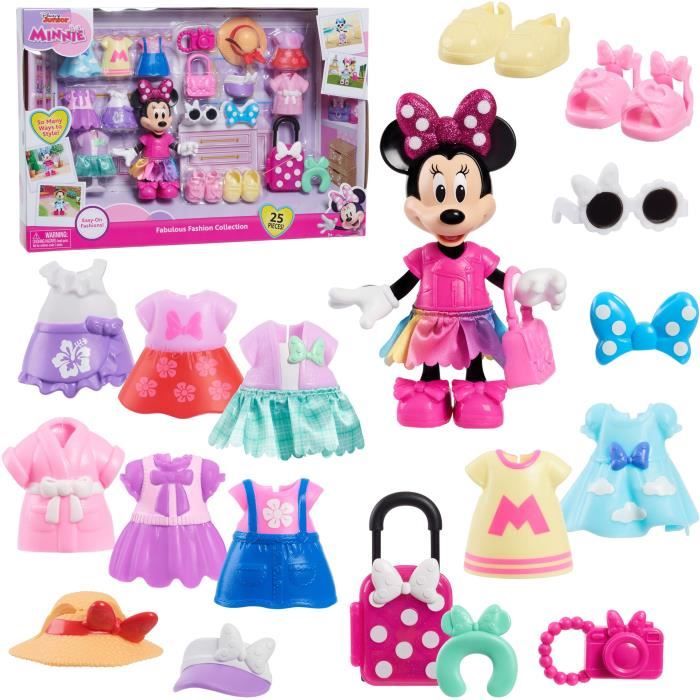 Doll box - DISNEY MINNIE MOUSE - Fashion box - Minnie doll 15 cm, 25 pieces of fashion and accessories