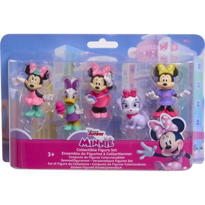 Figurines - DISNEY MINNIE MOUSE - Pack of 5 Minnie Mouse Figurines - Non-articulated, 6 cm