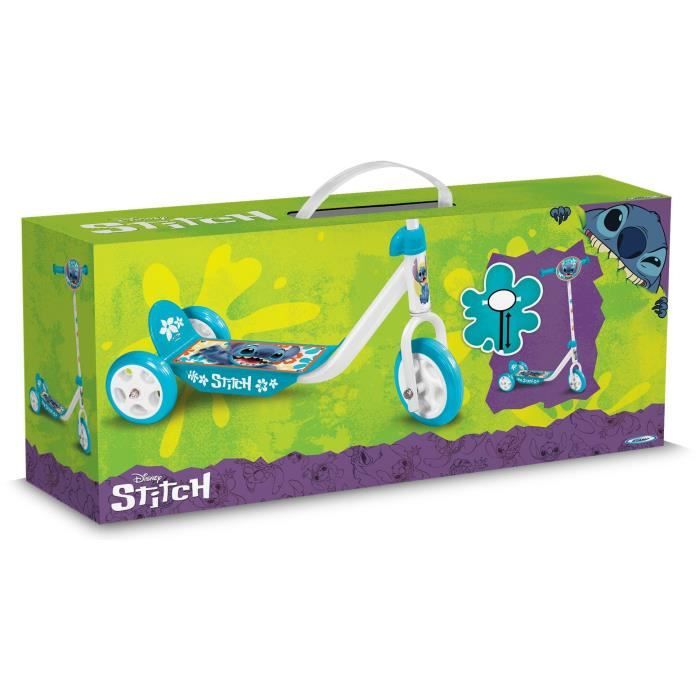 3 Wheel Scooter - DISNEY - STITCH - Height adjustable - Large non-slip deck - Anti-pinch handles