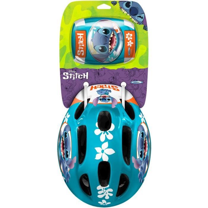 Set with Helmet and protections with elbow and knee pads - DISNEY - STITCH