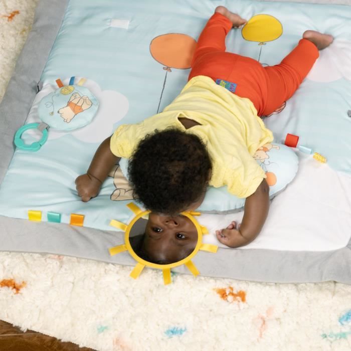 DISNEY BABY Winnie the Pooh Activity Mat, Foldable Wooden Play Arch, Multi-Sensory Toys