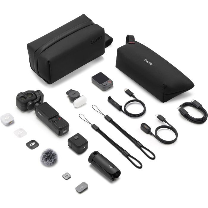 Action Camera - DJI - Osmo Pocket 4P Vlog Combo - 3-Axis Stabilization - Compact - Content Creation