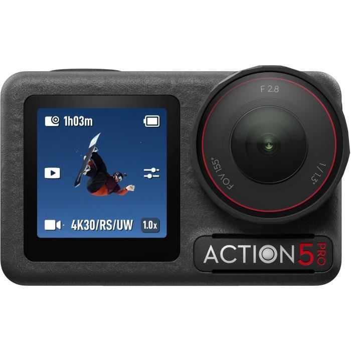 Osmo Action 5 Adventure Combo - DJI - CMOS 1/1.3 - Touch screen - UHD 4K120, 2.7K120, 1080p240 - 12 Mpx - Bluetooth 5.0 - Wifi