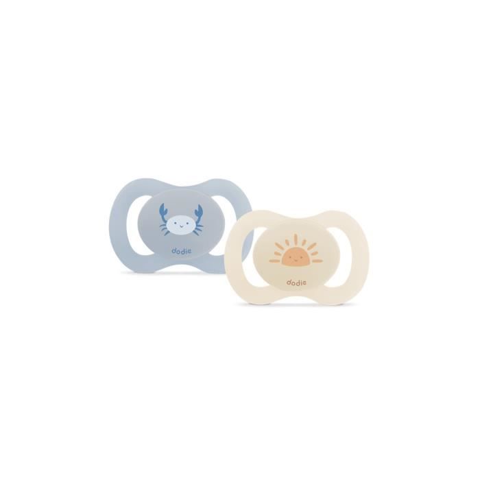 Anatomical pacifier duo - DODIE - 0/2 months - Crab