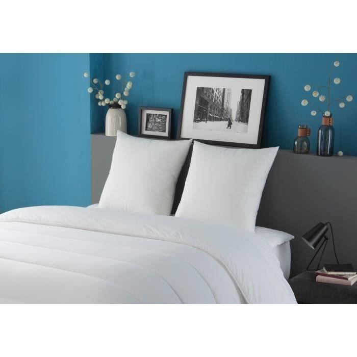 Dodo lot of 2 trendy pillows - 60 x 60 cm - 100% polyester fiber hollow silicone polyester - white
