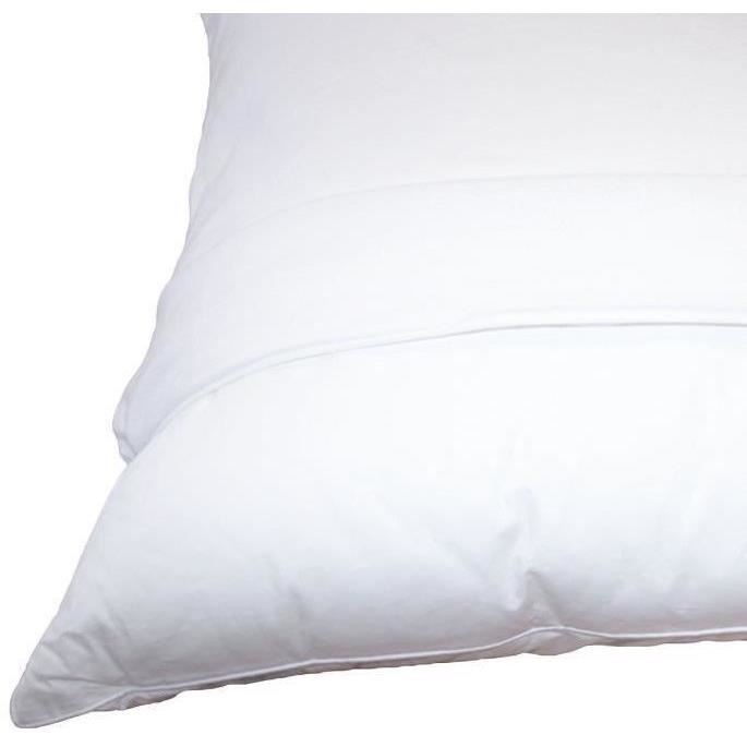 DODO Pack 2 trendy pillows 60x60cm + 2 waterproof pillow protectors 60x60 cm - 100% Polyester filling