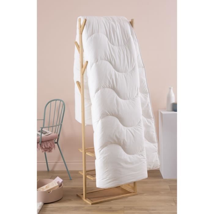 Duvet 220x240 cm DODO CHAMPS DE LIN - Warm - 450G/m² - Duvet for 2 people - Soft and Warm - Anti-mite Antibacterial - White