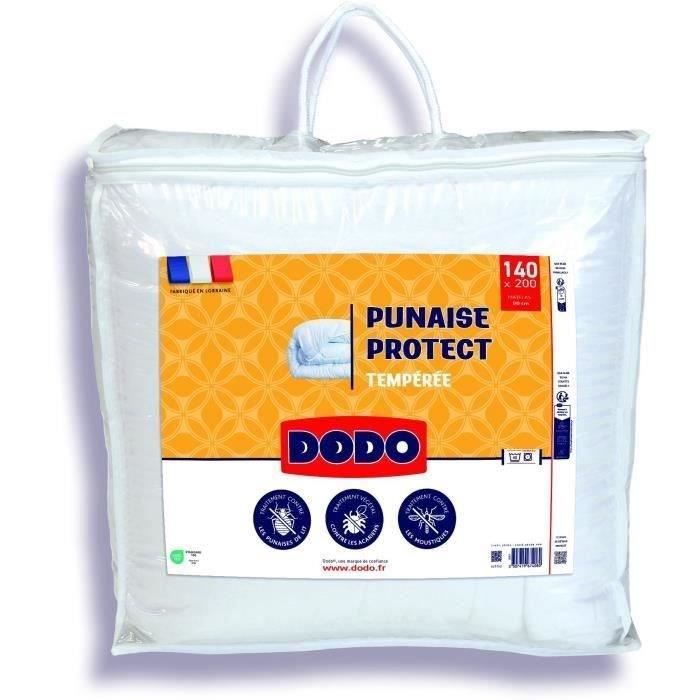 DODO temperate duvet 140x200 cm - 1 person - Anti-bug, anti-mite protection - 300G/m² - White - Made in France