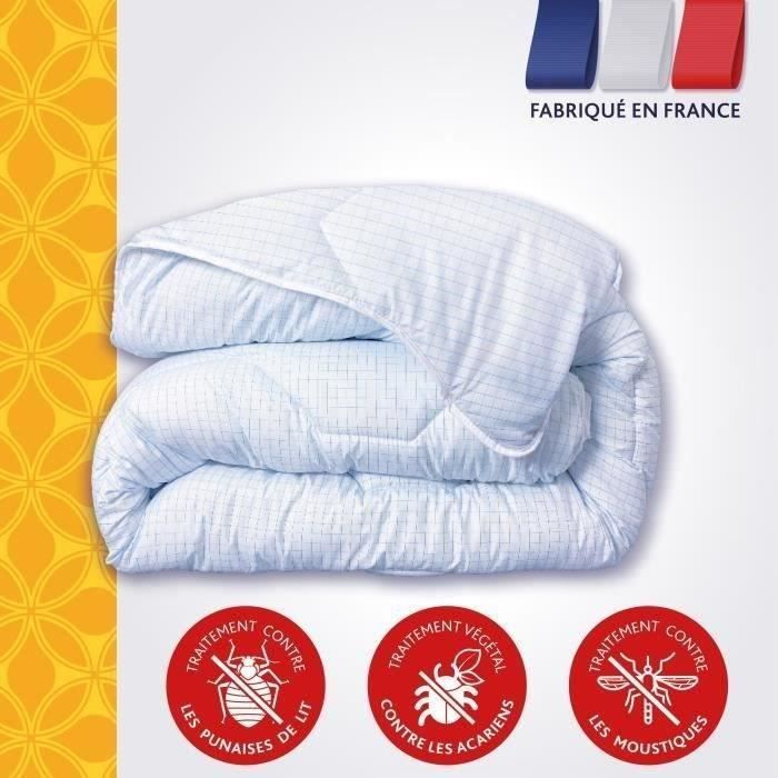 DODO temperate duvet 140x200 cm - 1 person - Anti-bug, anti-mite protection - 300G/m² - White - Made in France