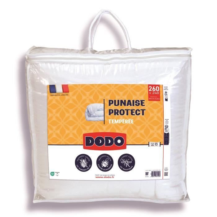 DODO temperate duvet 240x260 cm - 2 people - Anti-bug, anti-mite protection - 300G/m² - White - Made in France