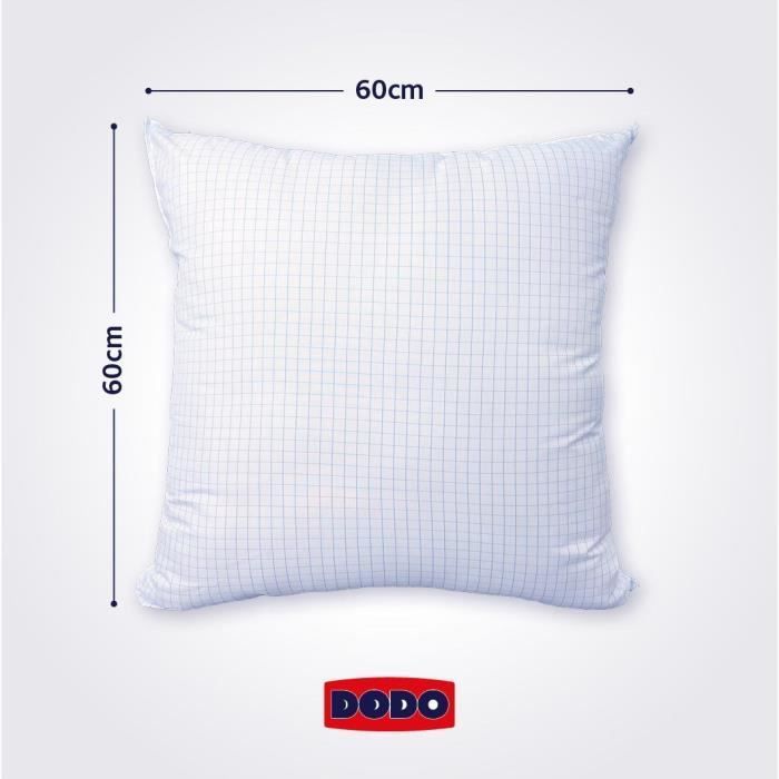 DODO medium pillow 60x60 cm - Anti-bug, anti-mite protection - 550 gr - White - Made in France