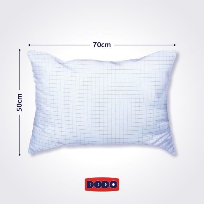 DODO medium pillow 50x70 cm - Anti-bug, anti-mite protection - 550 gr - White - Made in France