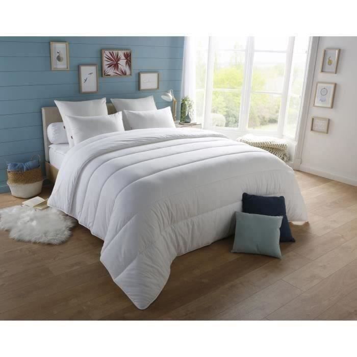 DODO Pack Warm anti-mite duvet 220x240 cm + 2 pillows 60x60 cm - Splendor - 100% volupt'air filling 350gr/m² - White