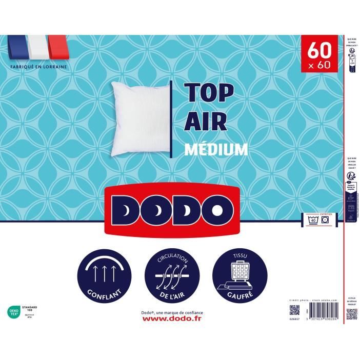 Pillow - DODO - MEDIUM TOP AIR - 60 x 60 cm - White
