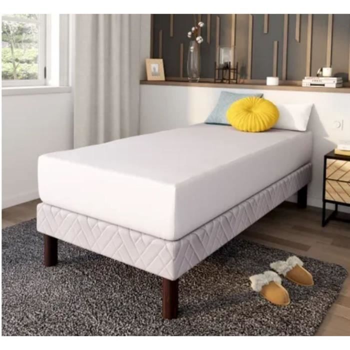 Dodo cover sheet - 90x190 cm - Cotton - 32 cm cut - White - Made in France